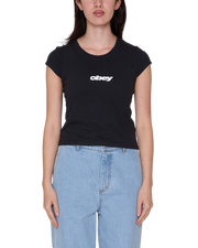OBEY W SPEED 2 CROPPED TEE - vue avant