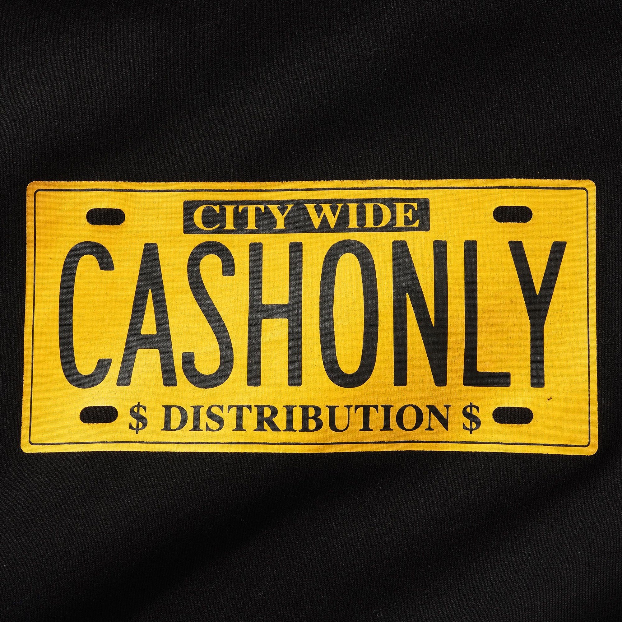 CASH ONLY LICENSE PLATE TEE 