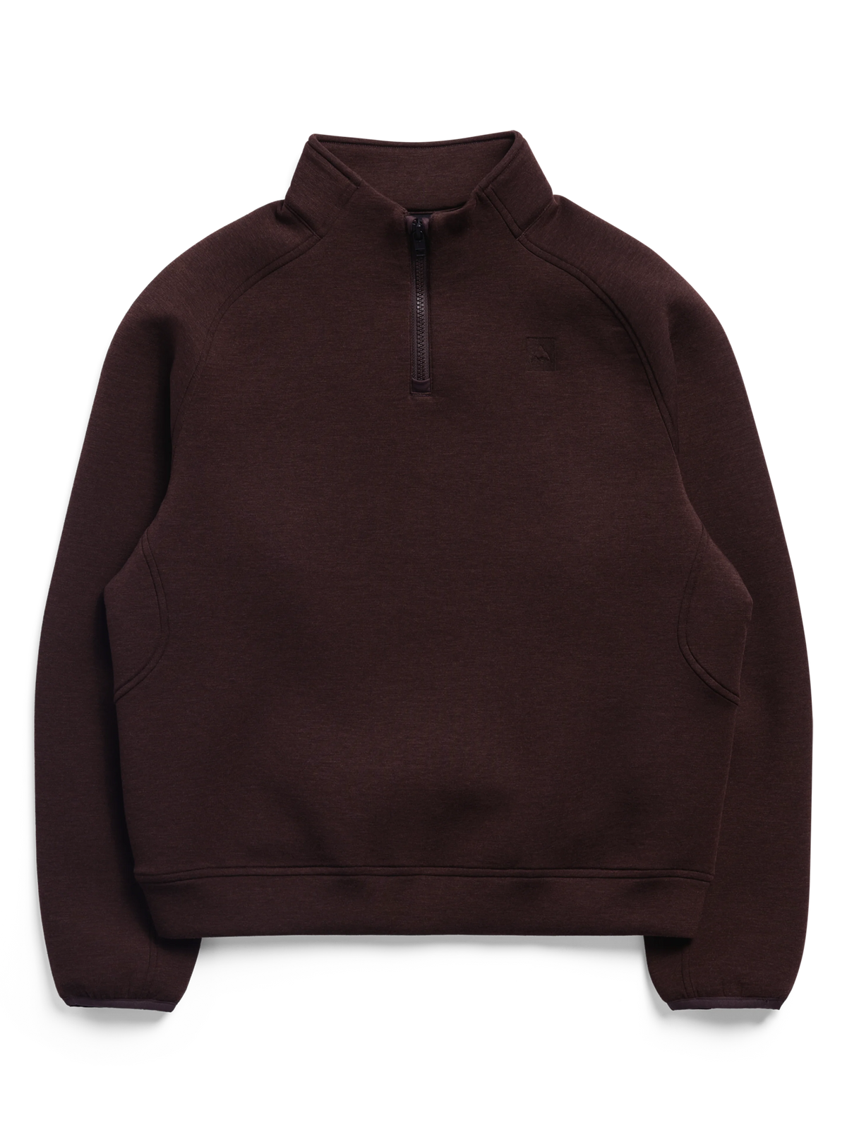 BURTON W SPACECLOUD 1/4 ZIP TOP BEAR HUG BROWN HEATHER