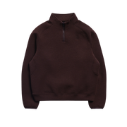 BURTON W SPACECLOUD 1/4 ZIP TOP BEAR HUG BROWN HEATHER