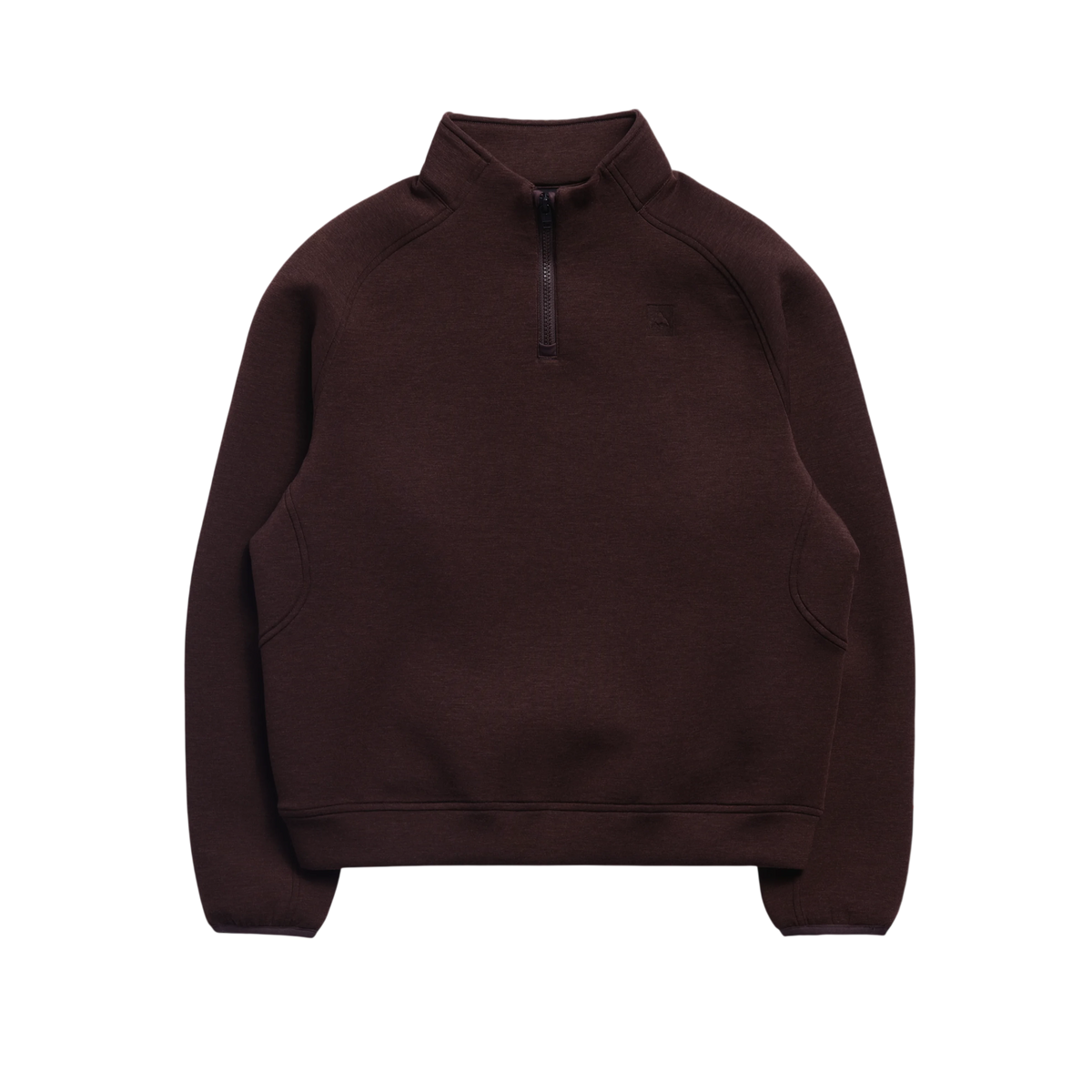 BURTON W SPACECLOUD 1/4 ZIP TOP BEAR HUG BROWN HEATHER