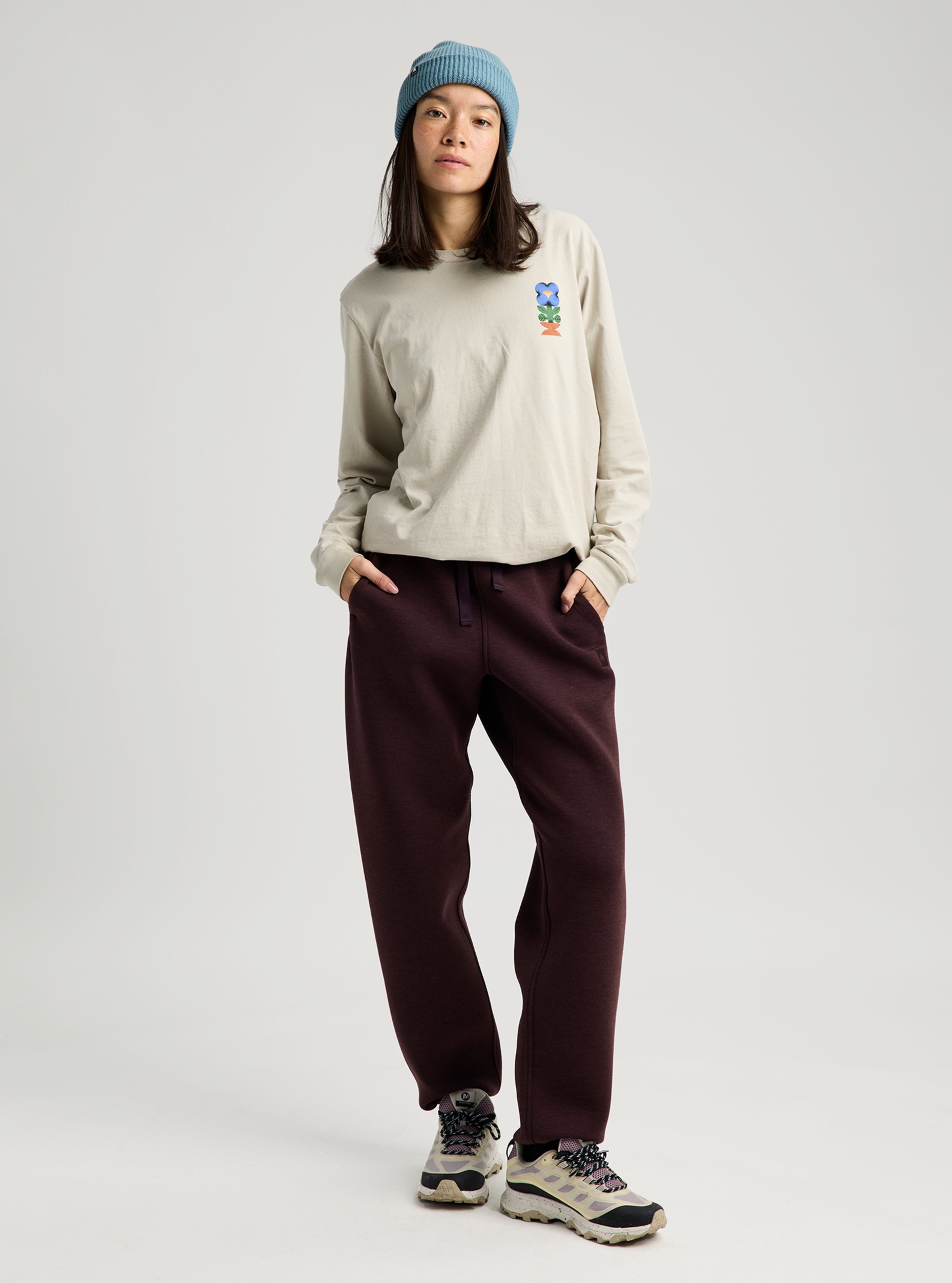 BURTON W SPACECLOUD PANTS - Bear Hug Brown Heather - vue 3