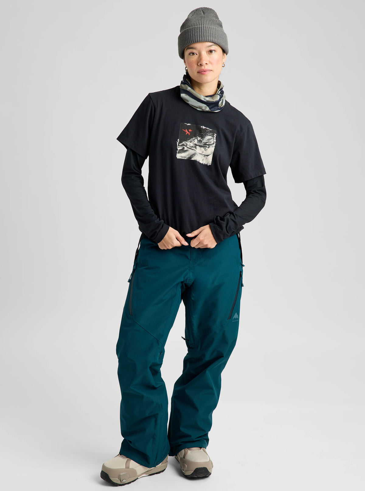 BURTON RIDER SHORT SLEEVE T-SHIRT - TRUE BLACK
