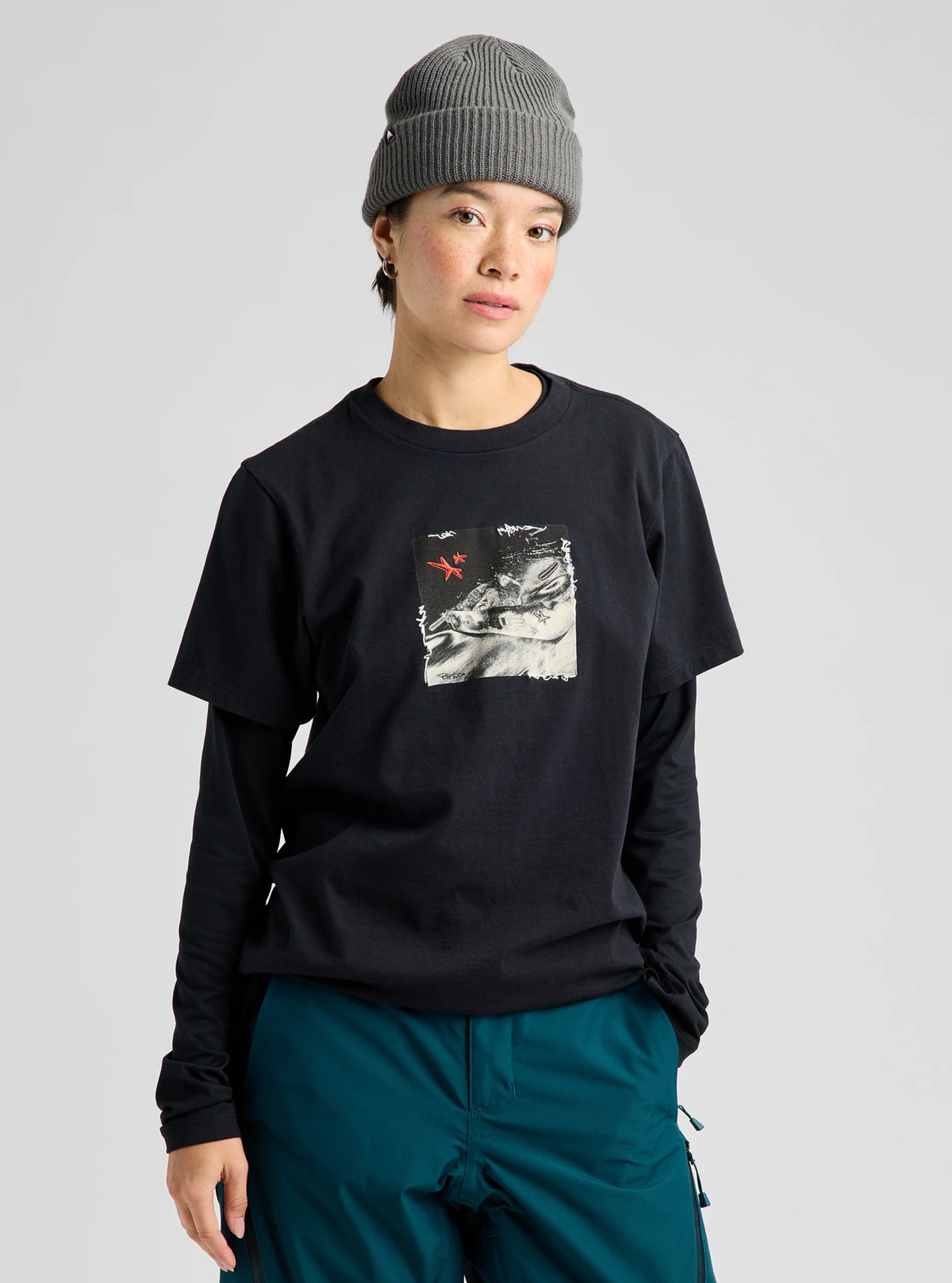 BURTON RIDER SHORT SLEEVE T-SHIRT - TRUE BLACK