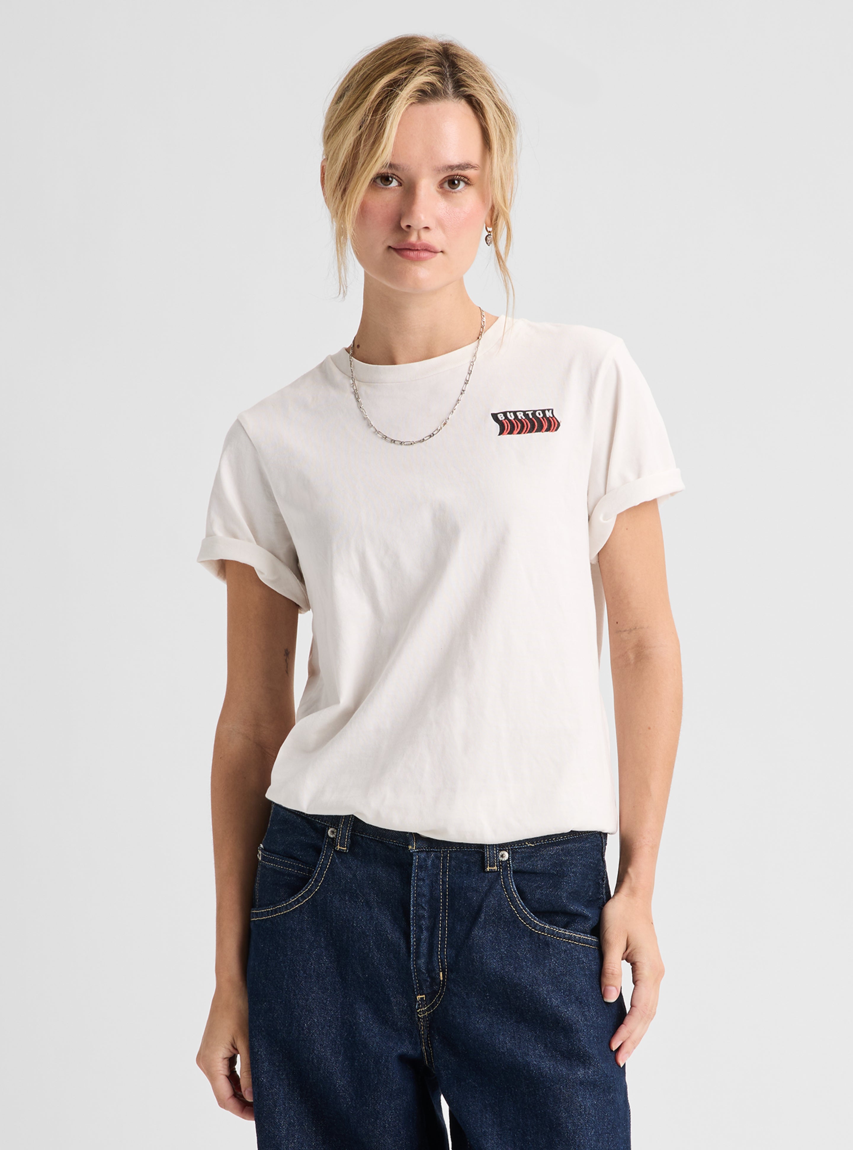 Burton Throwback Short Sleeve T-Shirt Stout White - vue 4