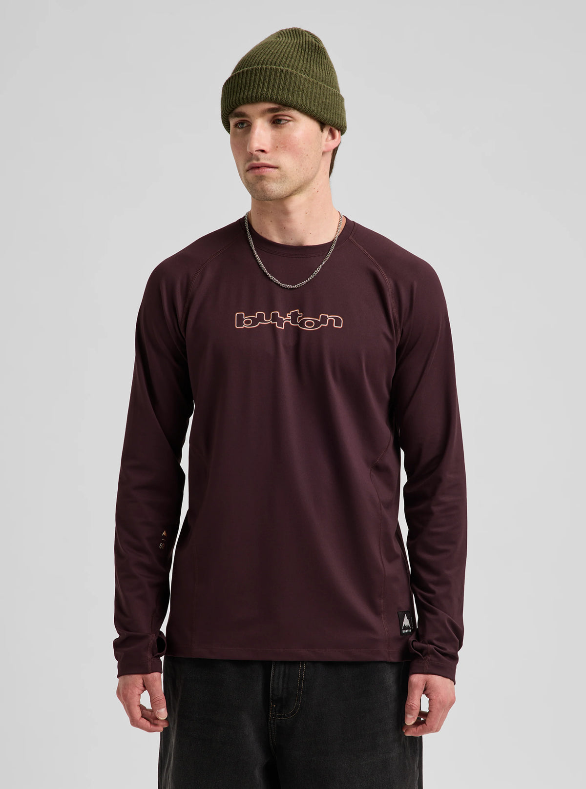 BURTON SYNTHETIC MIDWEIGHT BASE LAYER CREW BEAR HUG BROWN