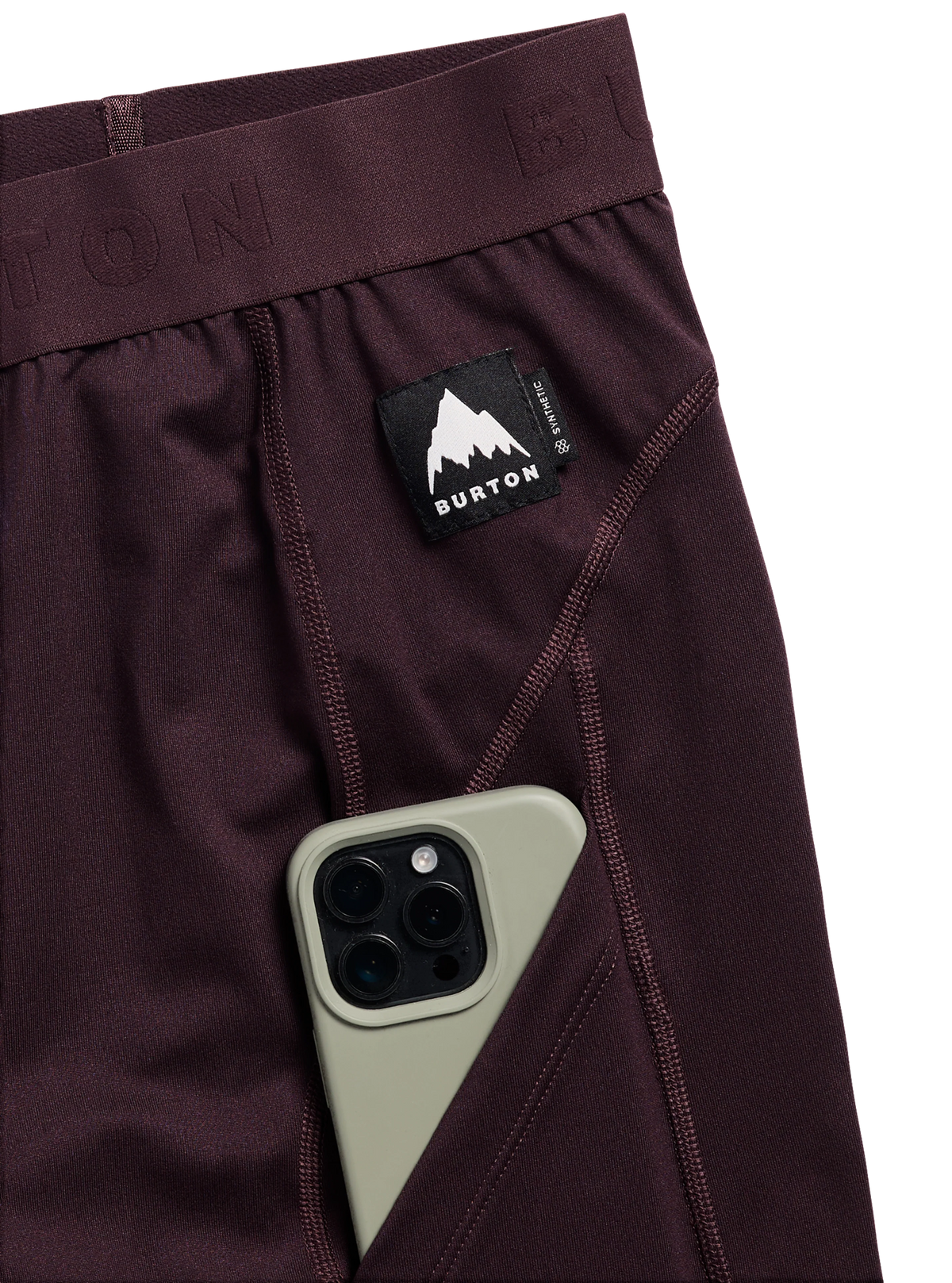 BURTON SYNTHETIC MIDWEIGHT BASE LAYER PANTS BEAR HUG BROWN