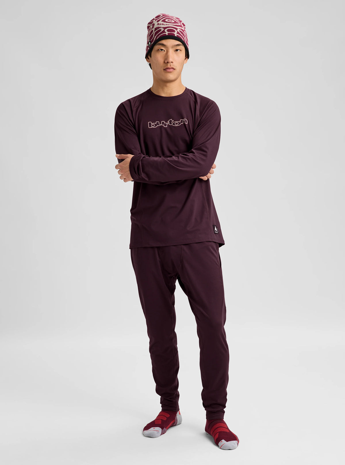 BURTON SYNTHETIC MIDWEIGHT BASE LAYER PANTS BEAR HUG BROWN