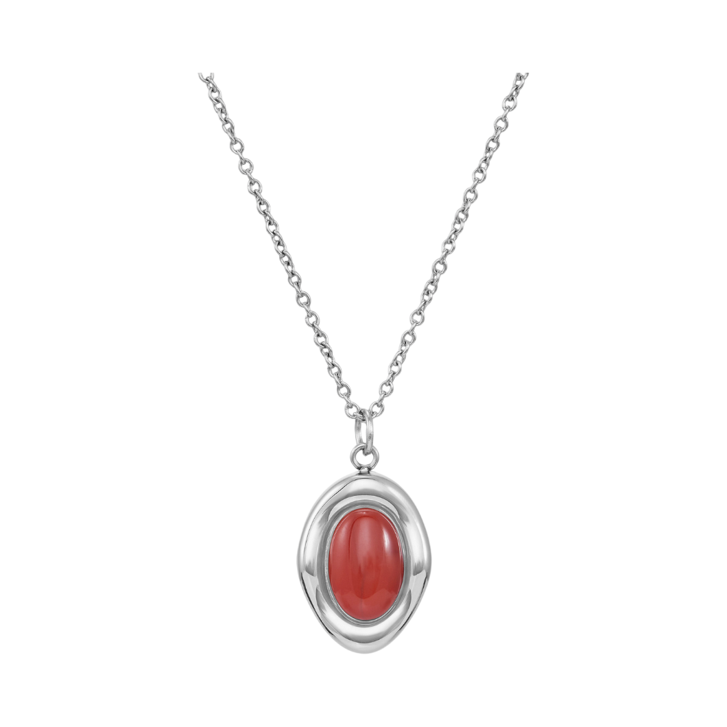 COLLIER TWENTY COMPASS AVEC BORDEAUX