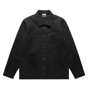 AS Colour Canvas Chore Jacket Noir - Face
