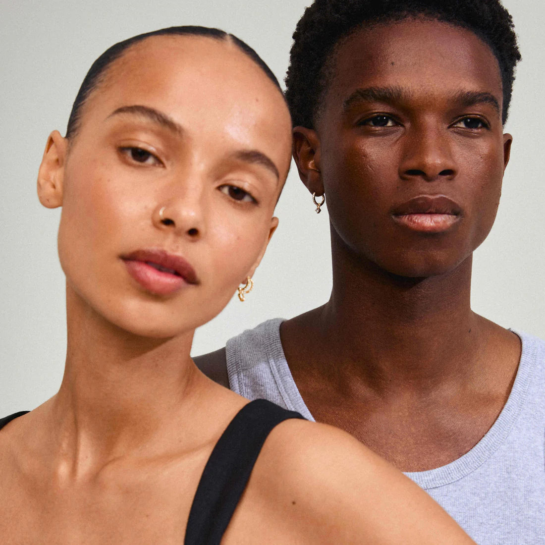PILGRIM JOA RECYCLED CRYSTAL HOOP EARRINGS