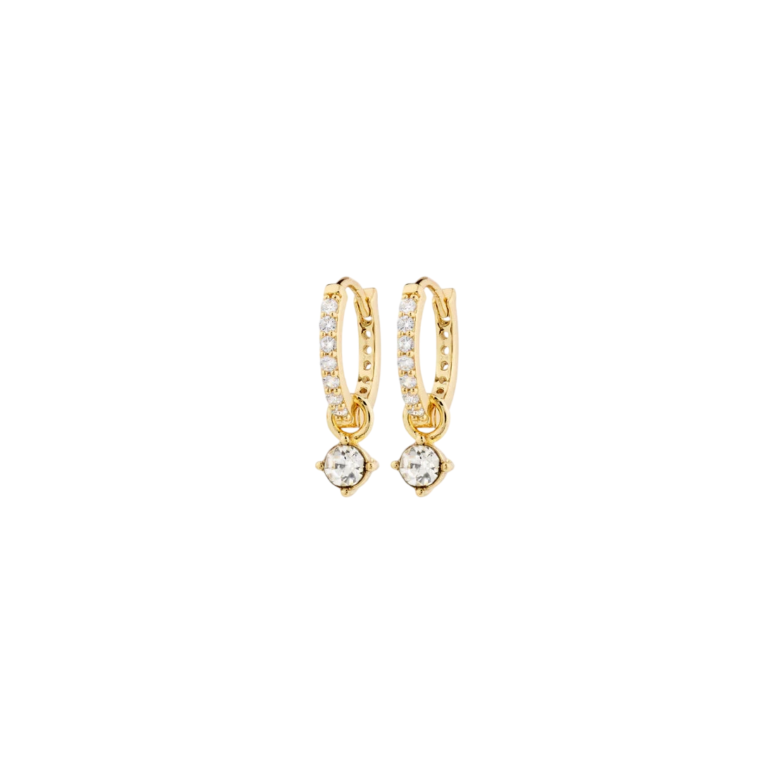 PILGRIM JOA RECYCLED CRYSTAL HOOP EARRINGS