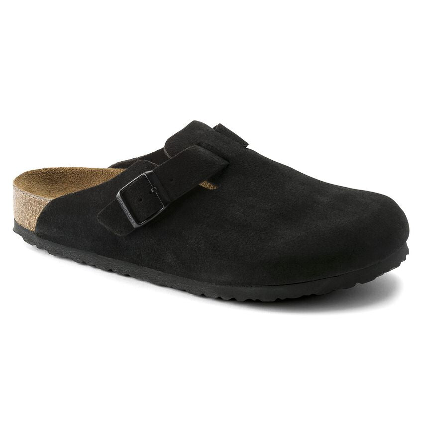 BIRKENSTOCK BOSTON SOFT FOOTBED SUEDE NARROW 