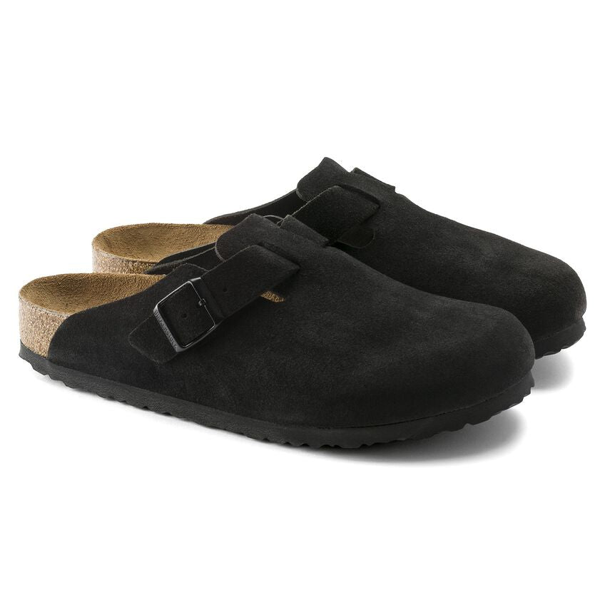 BIRKENSTOCK BOSTON SOFT FOOTBED SUEDE NARROW 