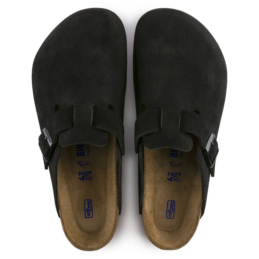BIRKENSTOCK BOSTON SOFT FOOTBED SUEDE NARROW 