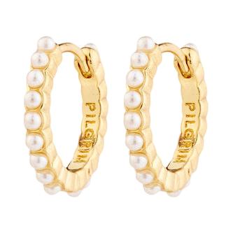 PILGRIM KALIA RECYCLED PEARL HOOP EARRINGS