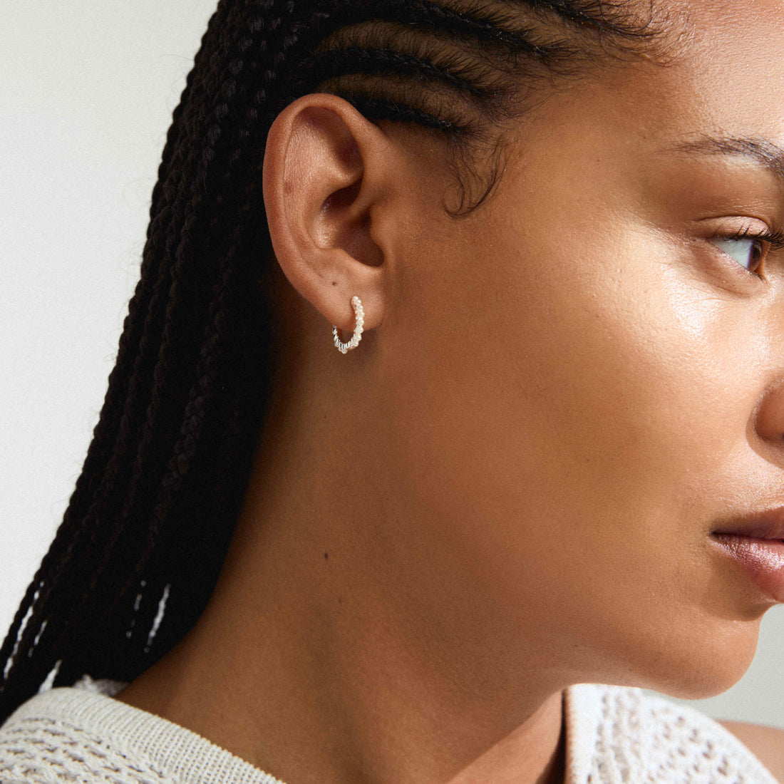 PILGRIM KALIA RECYCLED PEARL HOOP EARRINGS