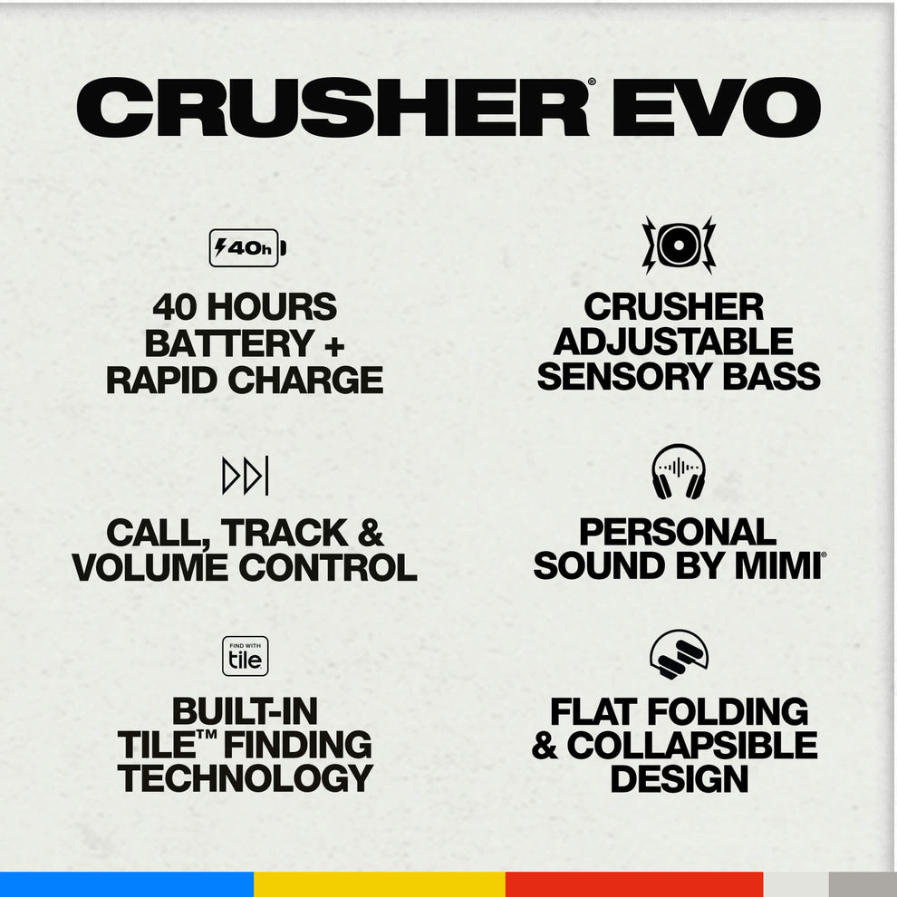 SKULLCANDY CRUSHER EVO WIRELESS OVER-EAR 