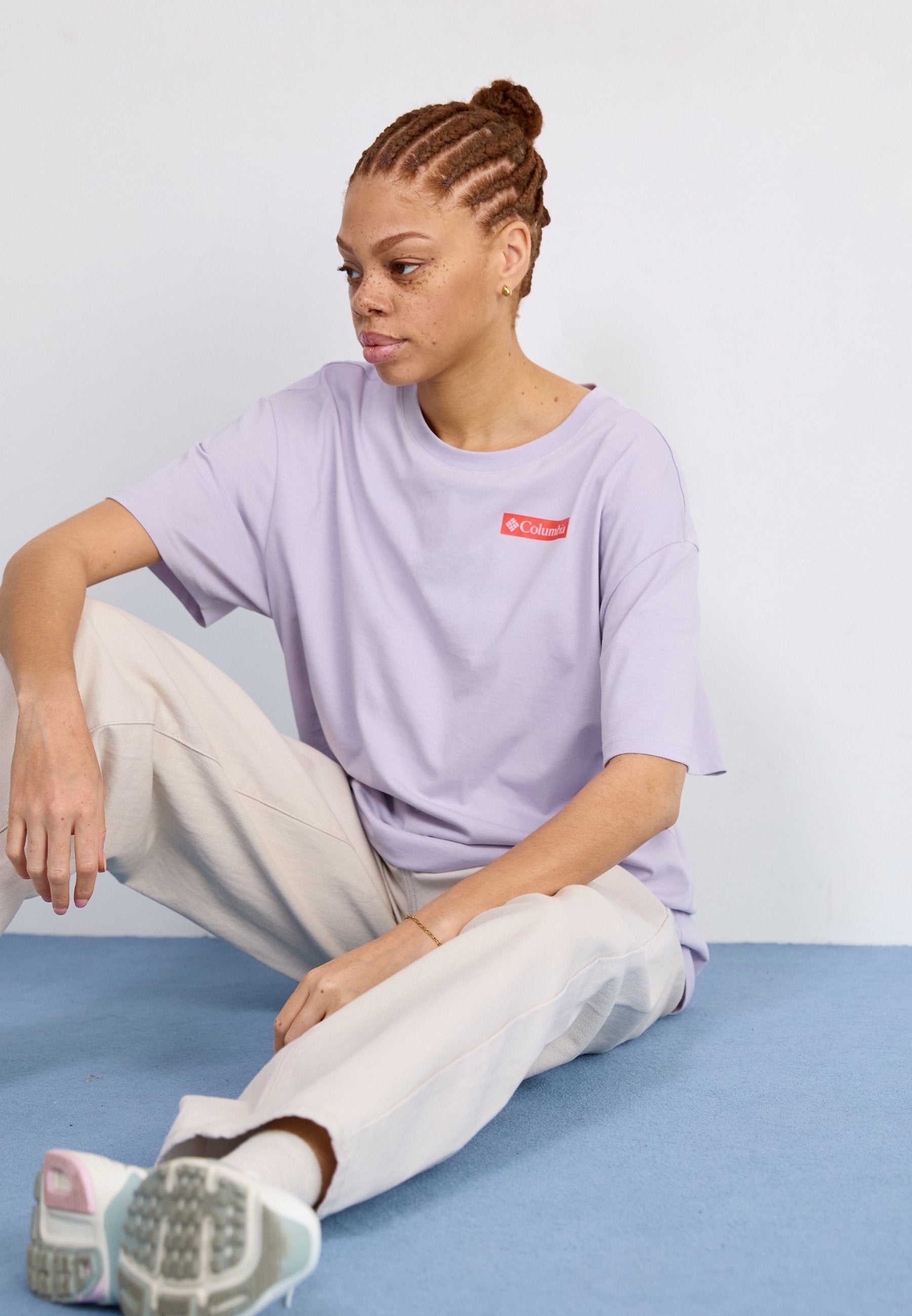 COLUMBIA W ROLLING BEND GRAPHIC OVERSIZED TEE 