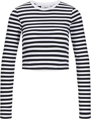 JJXX JXFELINE STR LS STRIPE RIB TEE 
