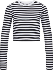 JJXX JXFELINE STR LS STRIPE RIB TEE