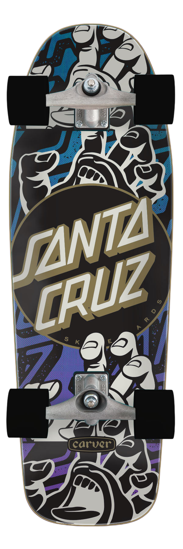 SANTA CRUZ 80'S RIDER HANDLED DOT CARVER SURF SKATE