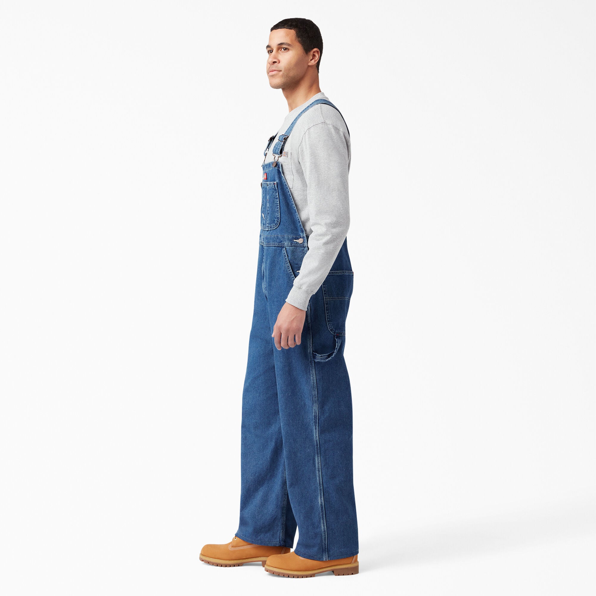 DICKIES WASHED DENIM BIB OVERALL 