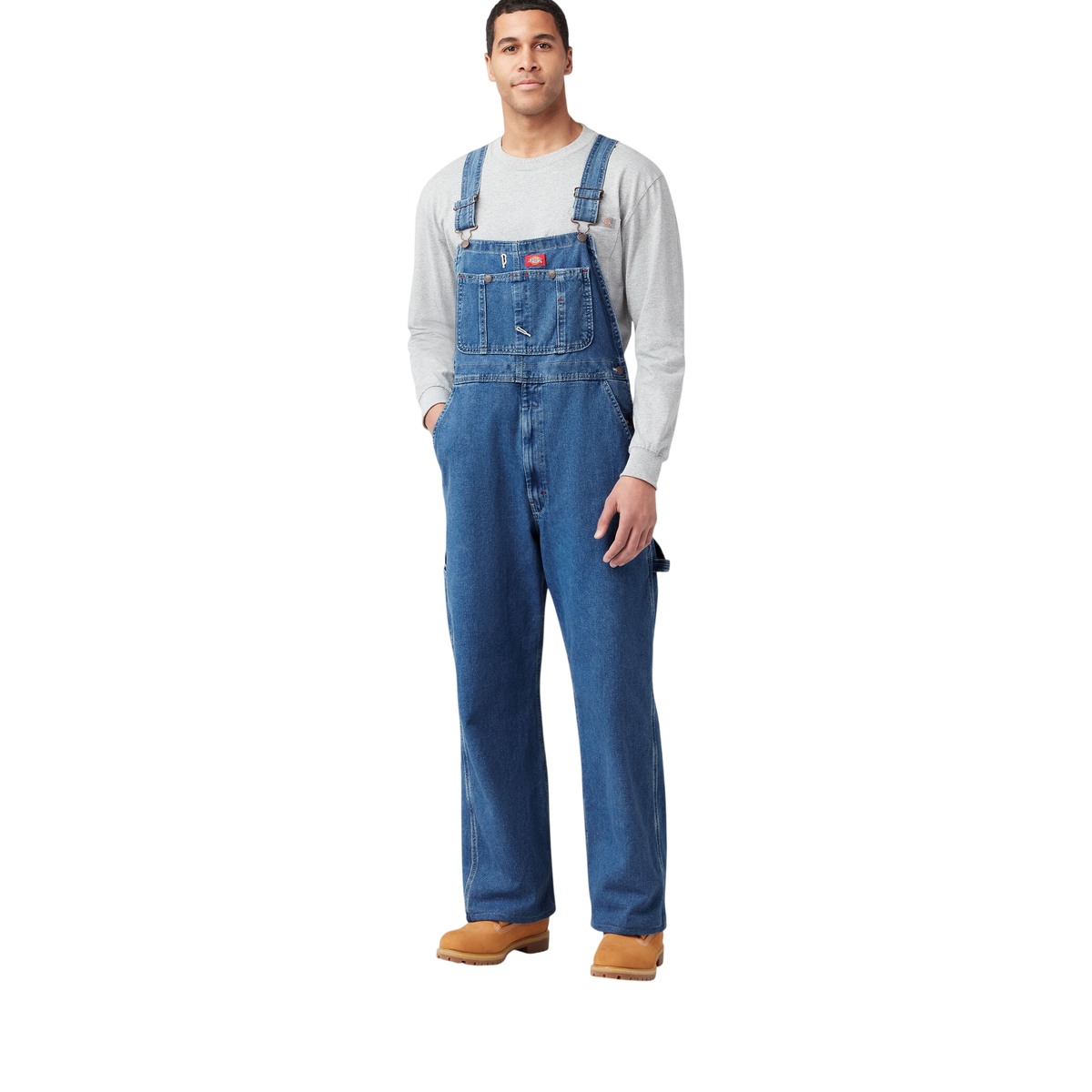 DICKIES WASHED DENIM BIB OVERALL 