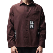 FORMER VIVAN ENGINEERED LS SHIRT - BARK