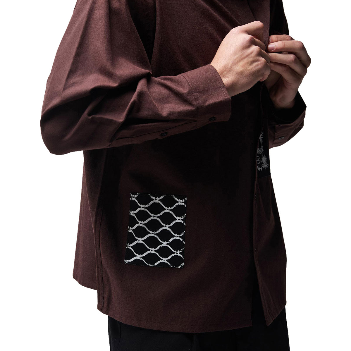 FORMER VIVAN ENGINEERED LS SHIRT - BARK