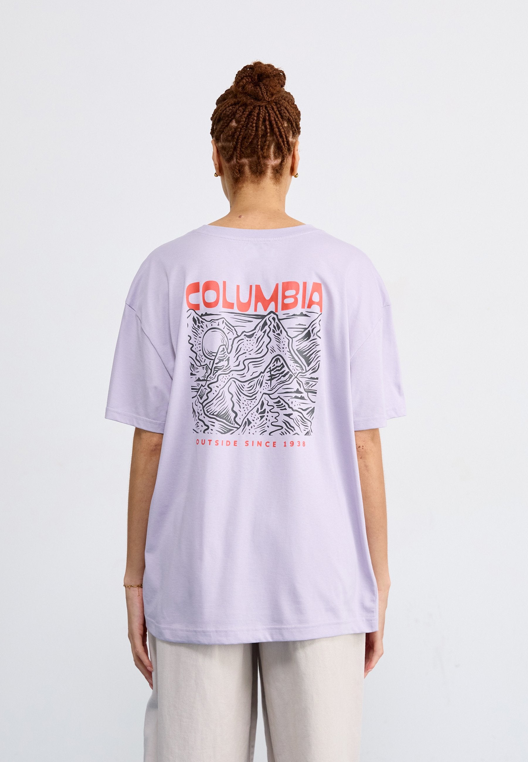 COLUMBIA W ROLLING BEND GRAPHIC OVERSIZED TEE 