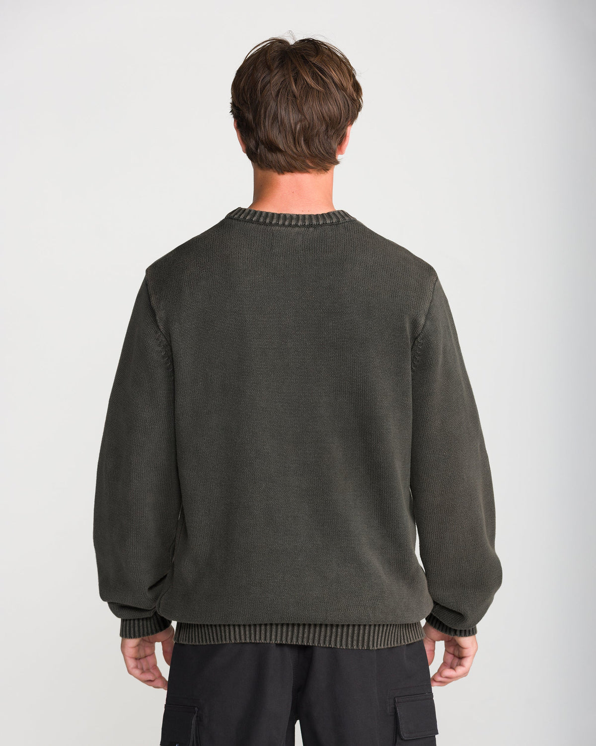 VOLCOM BLEACHED CREW SWEATER - CLIMBING IVY