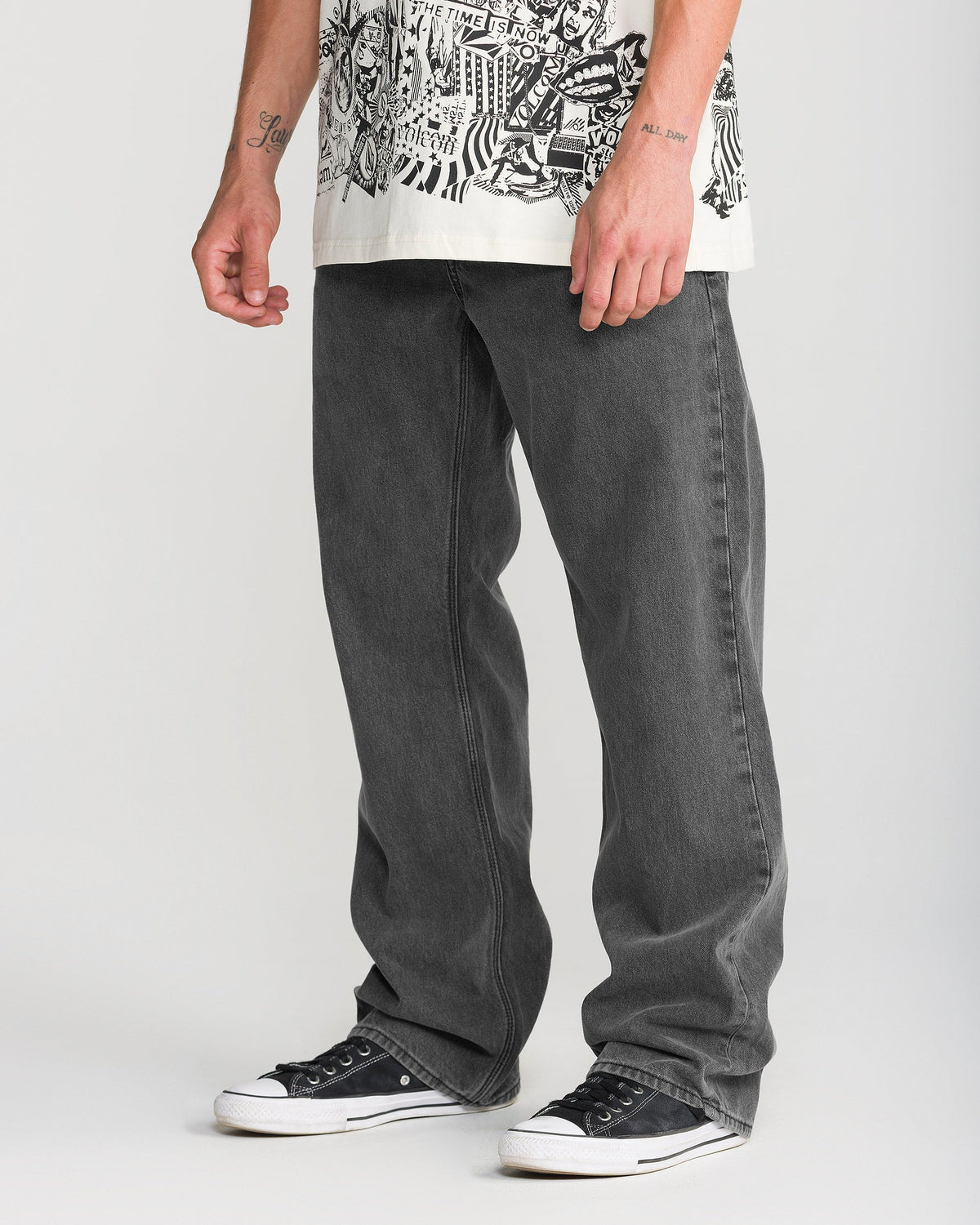 VOLCOM PIPE DREAMS DENIM CHAR/BLK