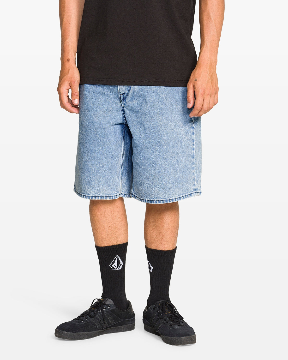 VOLCOM BILLOW DENIM SHORT 22 PALE AQUA