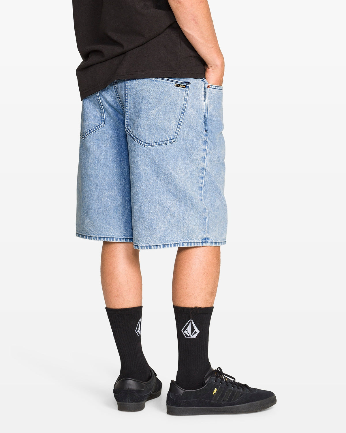 VOLCOM BILLOW DENIM SHORT 22 PALE AQUA
