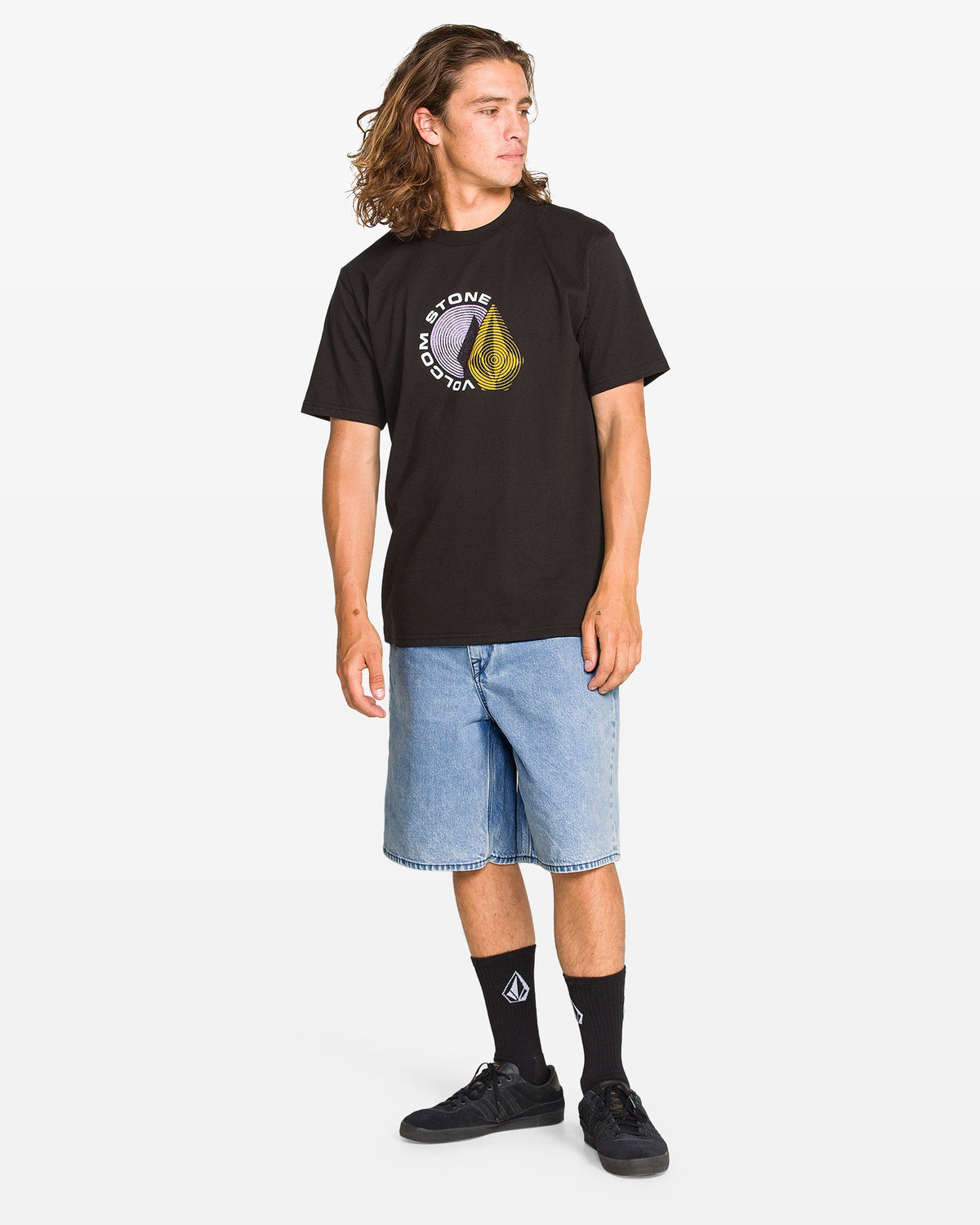 VOLCOM BILLOW DENIM SHORT 22 PALE AQUA