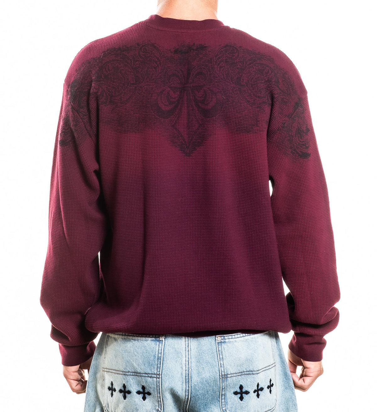 AFFLICTION WINGED UP LS THERMAL BURGUNDY POTASSIUM SPRAY