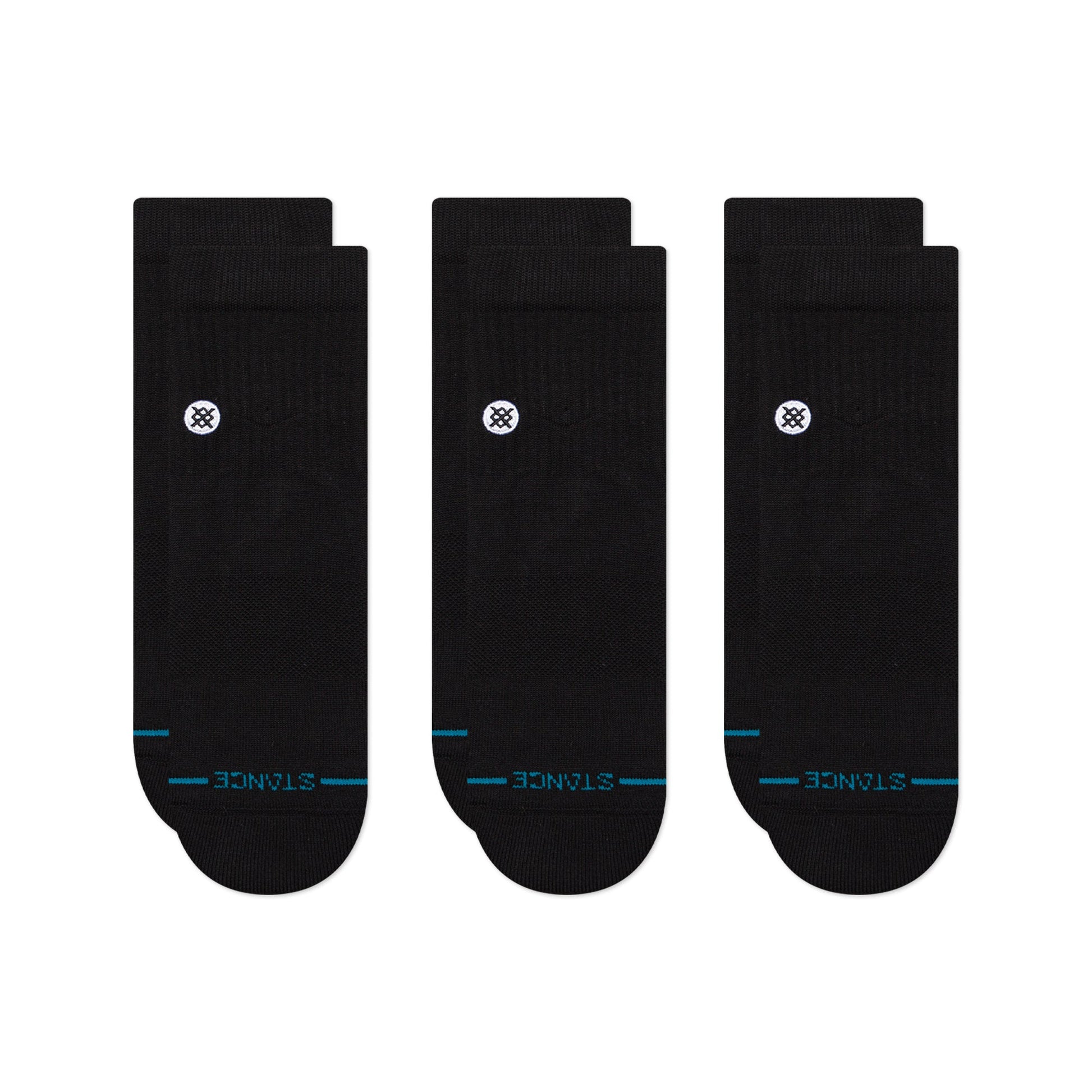 Stance STP Icon Quarter 3PK - Black/Black