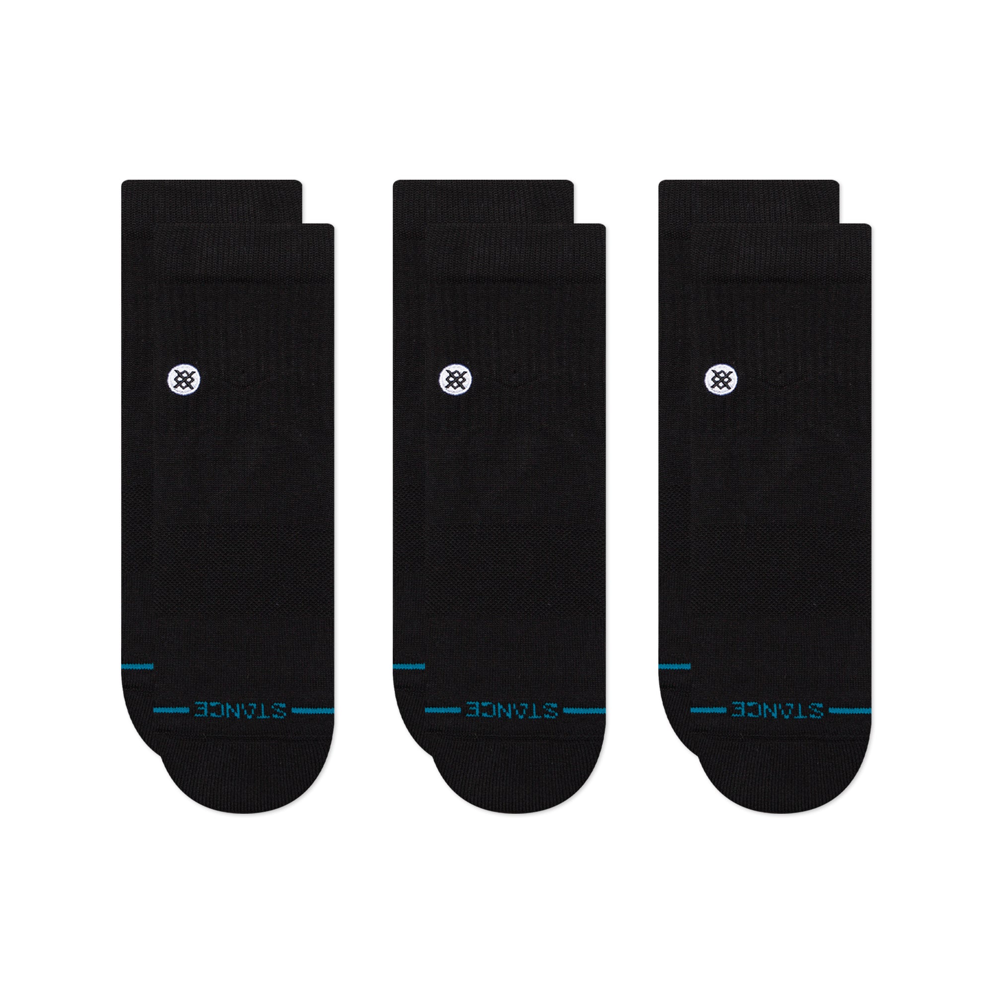 Stance STP Icon Quarter 3PK - Black/Black