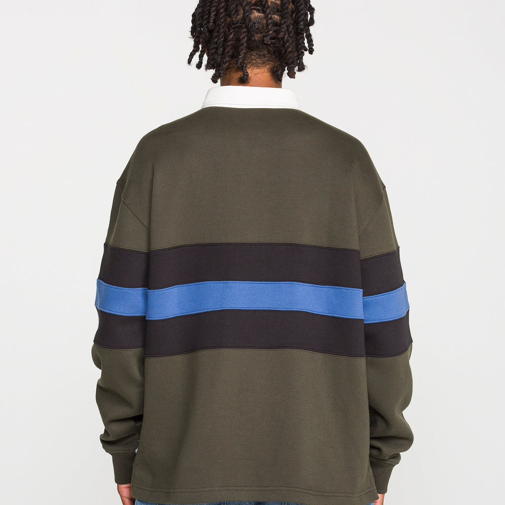 VOLCOM SCRATCH STONE FLEECE POLO RINSED BLACK dos