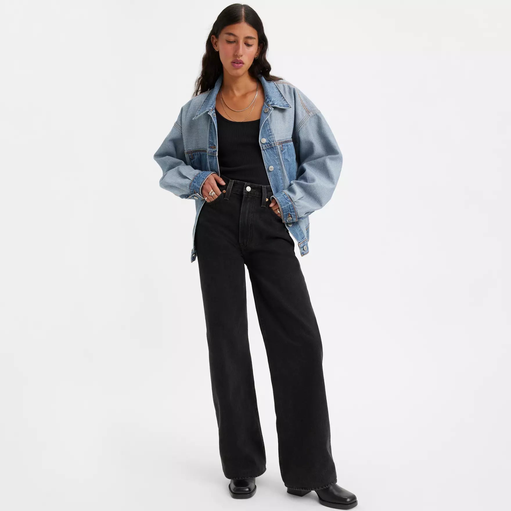 LEVI'S W RIBCAGE WIDE LEG H223 