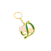 DIME OVERSIZED FLORAL KEYCHAIN - Gold