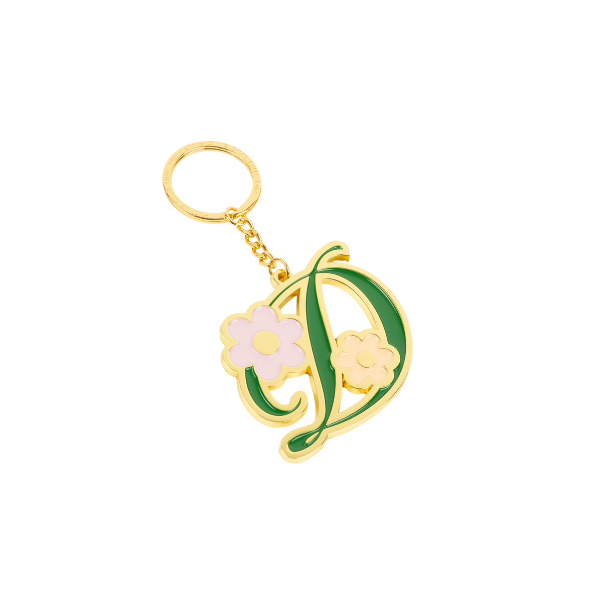 DIME OVERSIZED FLORAL KEYCHAIN - Gold