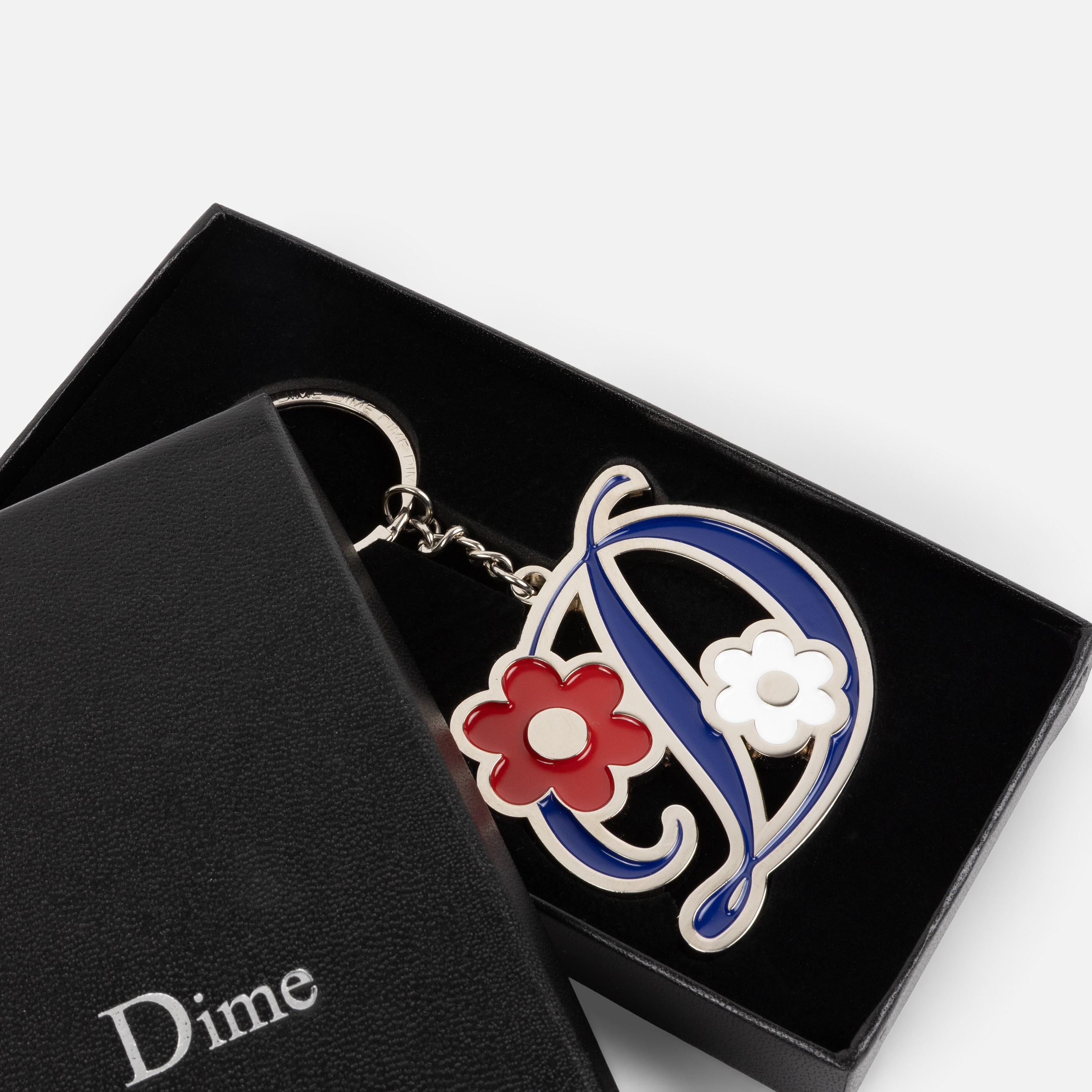 DIME OVERSIZED FLORAL KEYCHAIN - Silver détail