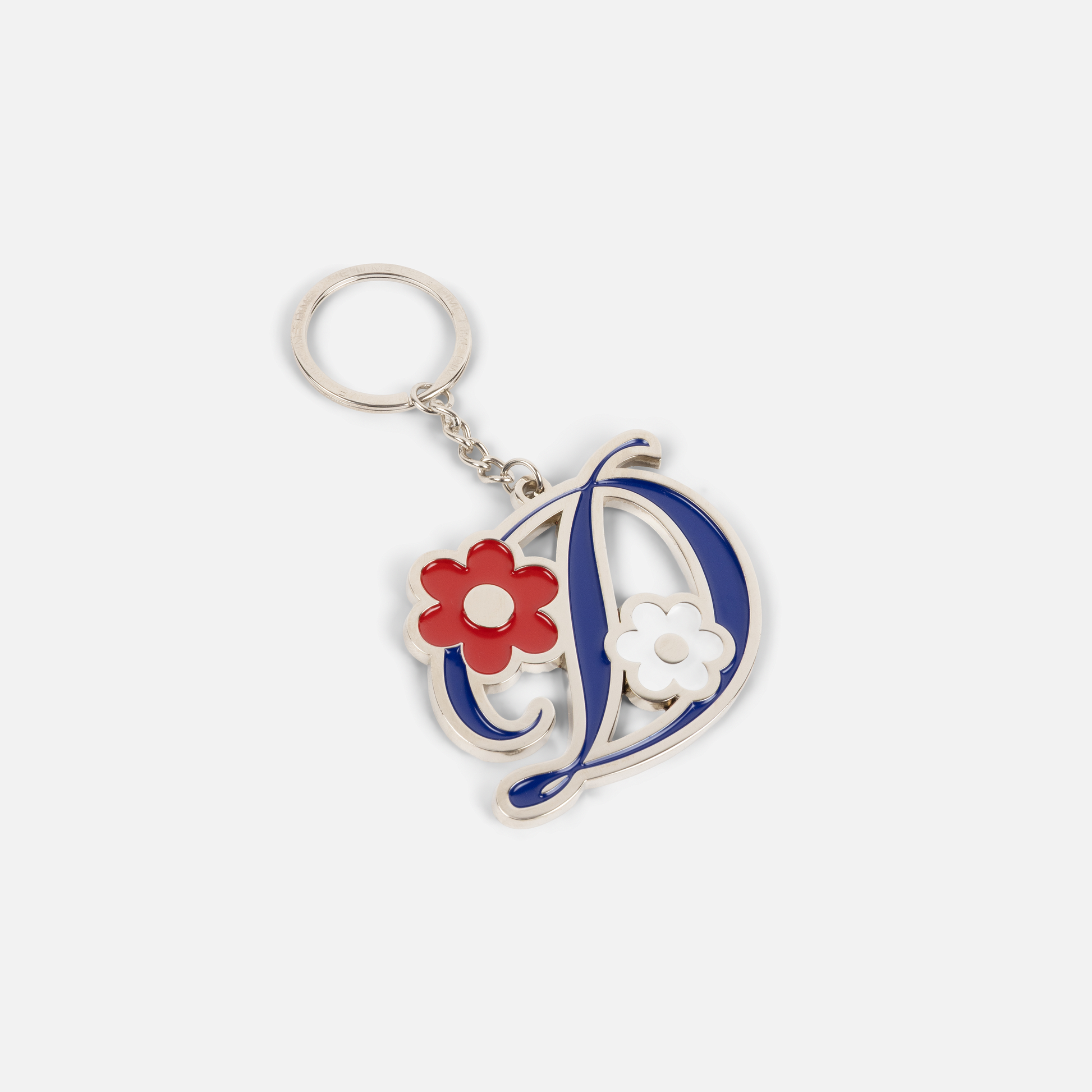 DIME OVERSIZED FLORAL KEYCHAIN - Silver
