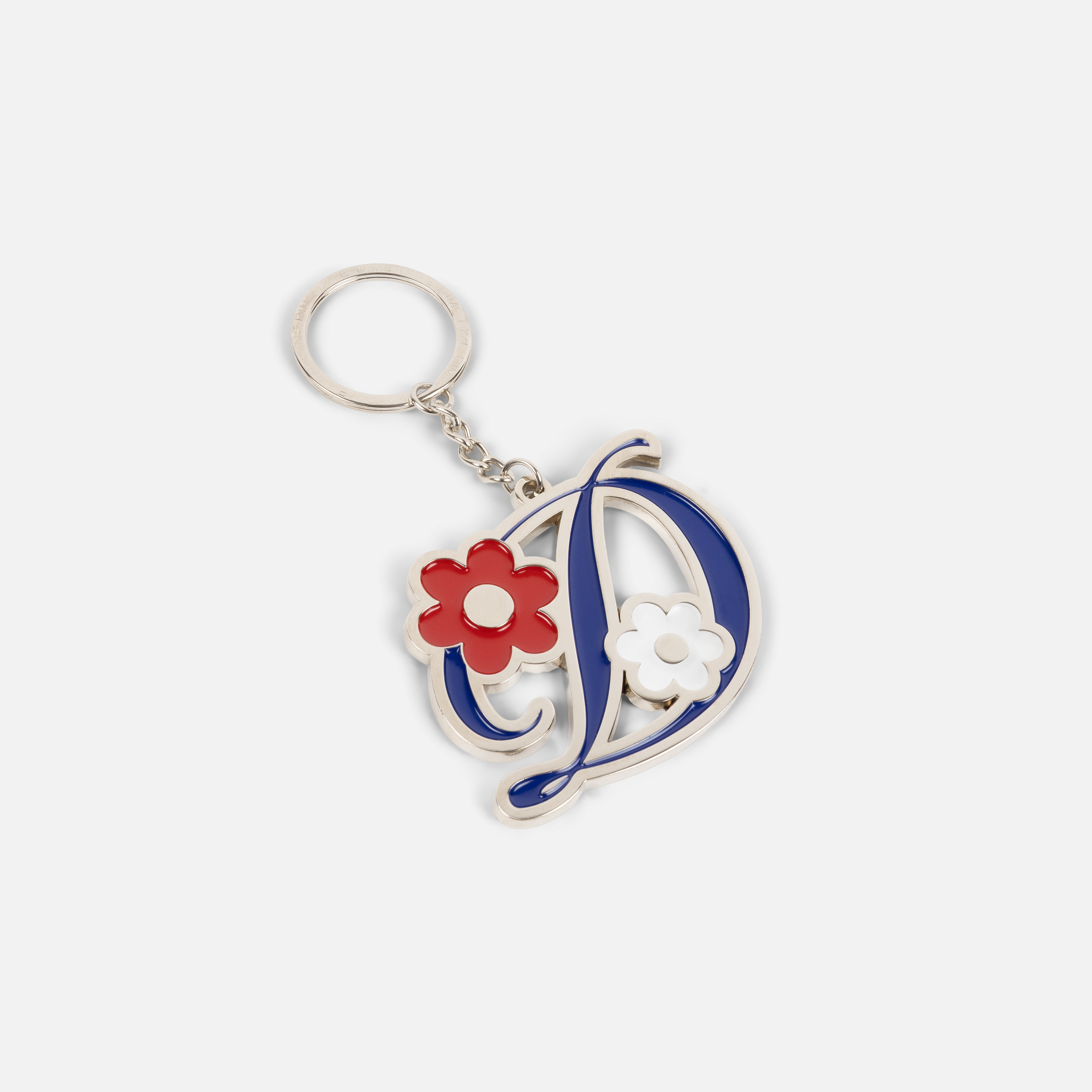 DIME OVERSIZED FLORAL KEYCHAIN - Silver