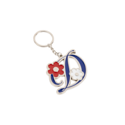 DIME OVERSIZED FLORAL KEYCHAIN - Silver