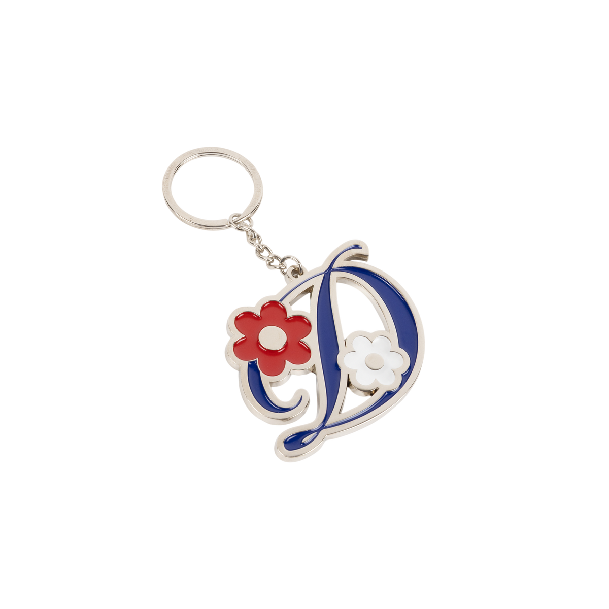 DIME OVERSIZED FLORAL KEYCHAIN - Silver