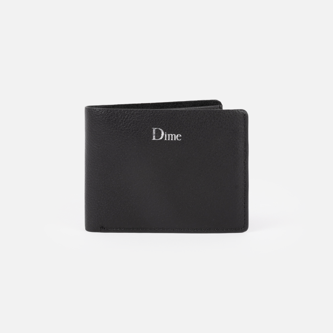 DIME Classic Leather Wallet Black — flat