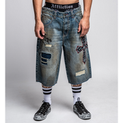 AFFLICTION SALVATION SHORT INDIGO